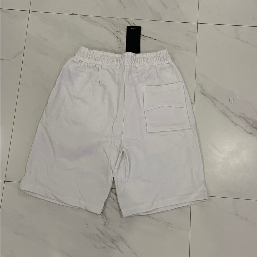 Rhude White Shorts Blue Checkered Logo Men’s Size Large - Picture 2 of 2